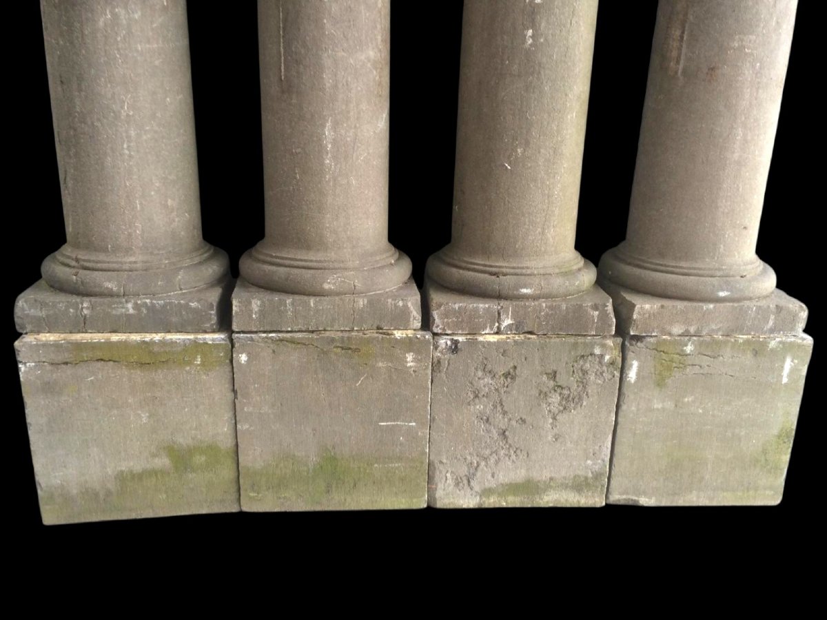 4 colonnes  en pierre bleue de Hainaut -photo-1