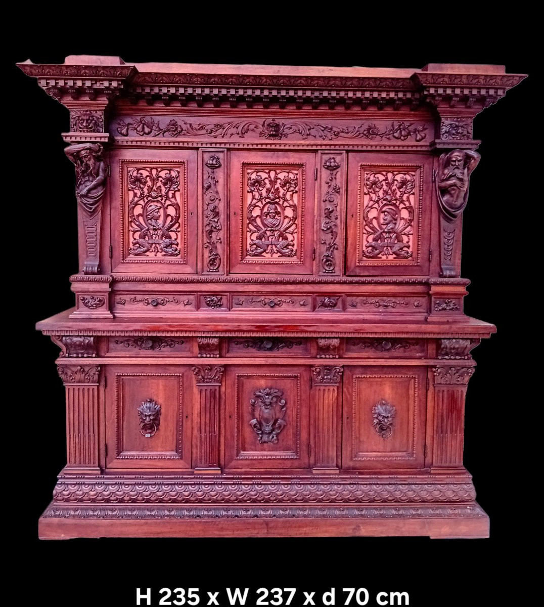 Buffet deux-corps en noyer -photo-2