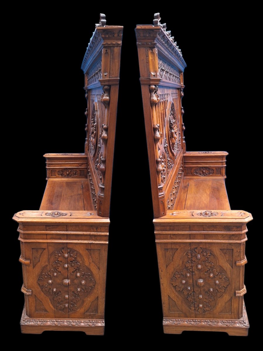 Banc coffre Neo-Gotique -photo-3