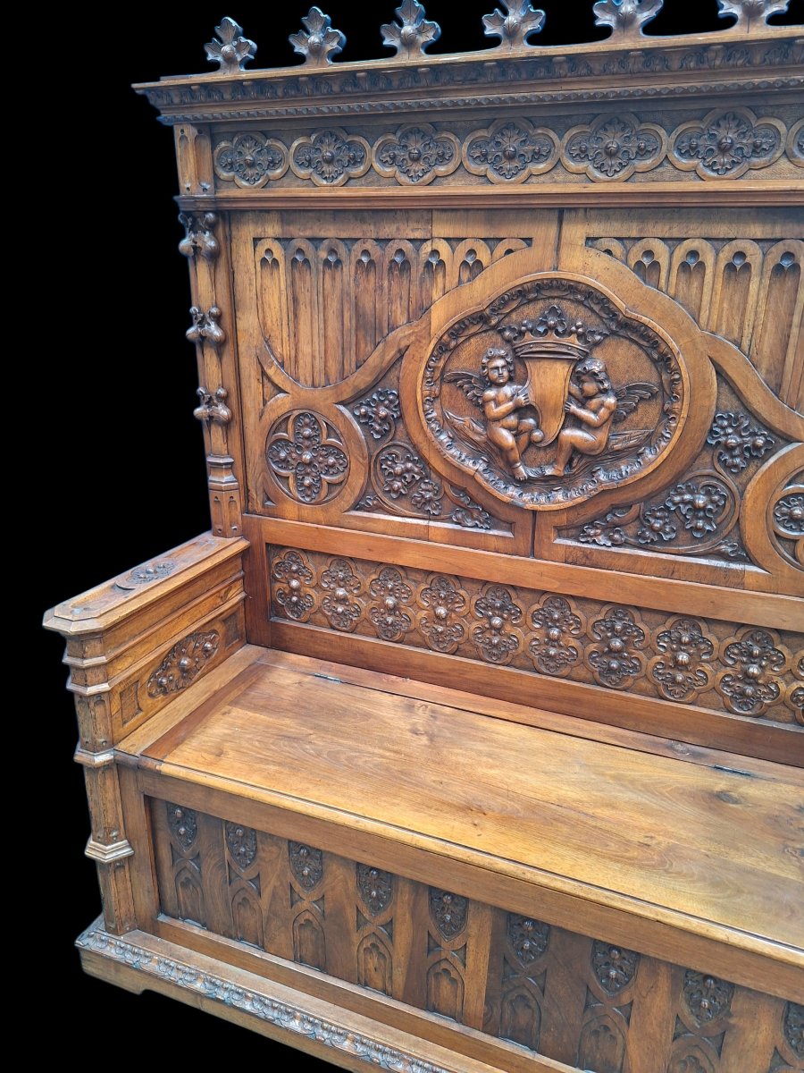 Banc coffre Neo-Gotique -photo-1