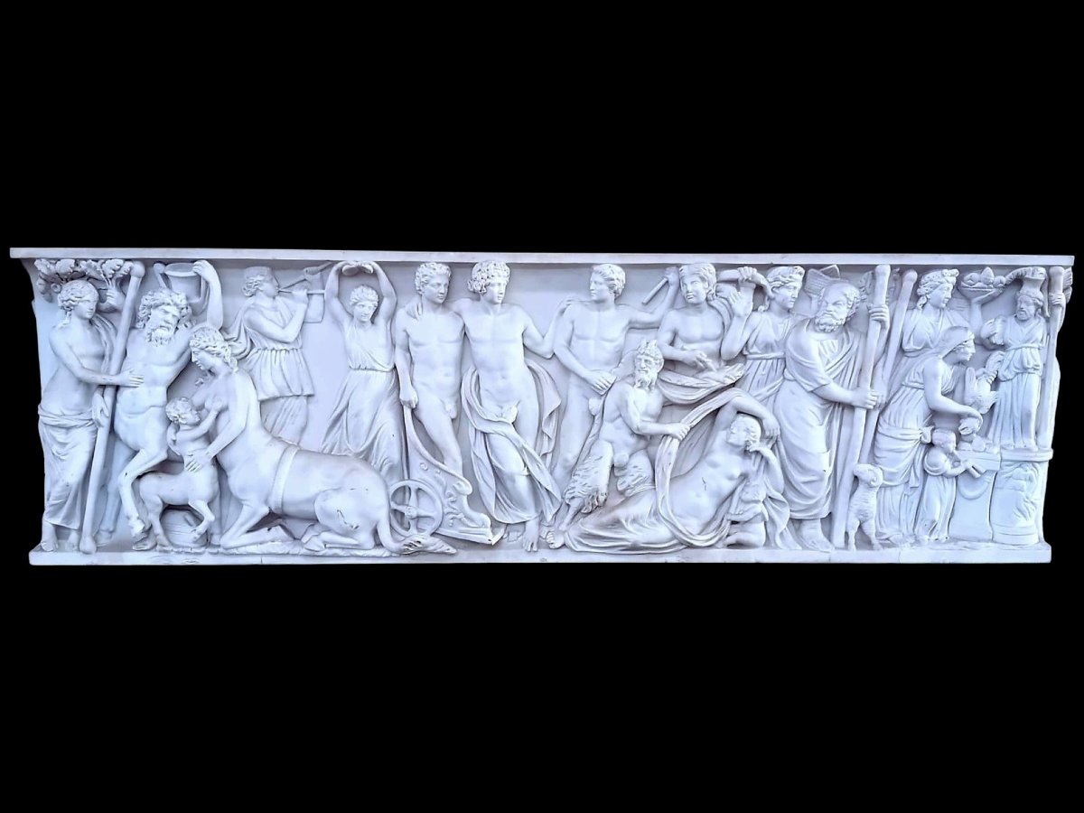 Jardinière en marbre blanc 