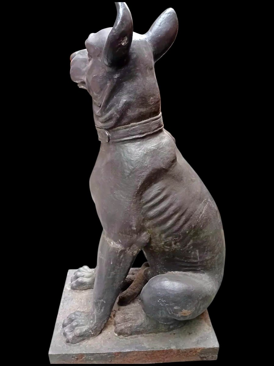 Paire de chiens en fonte -photo-1