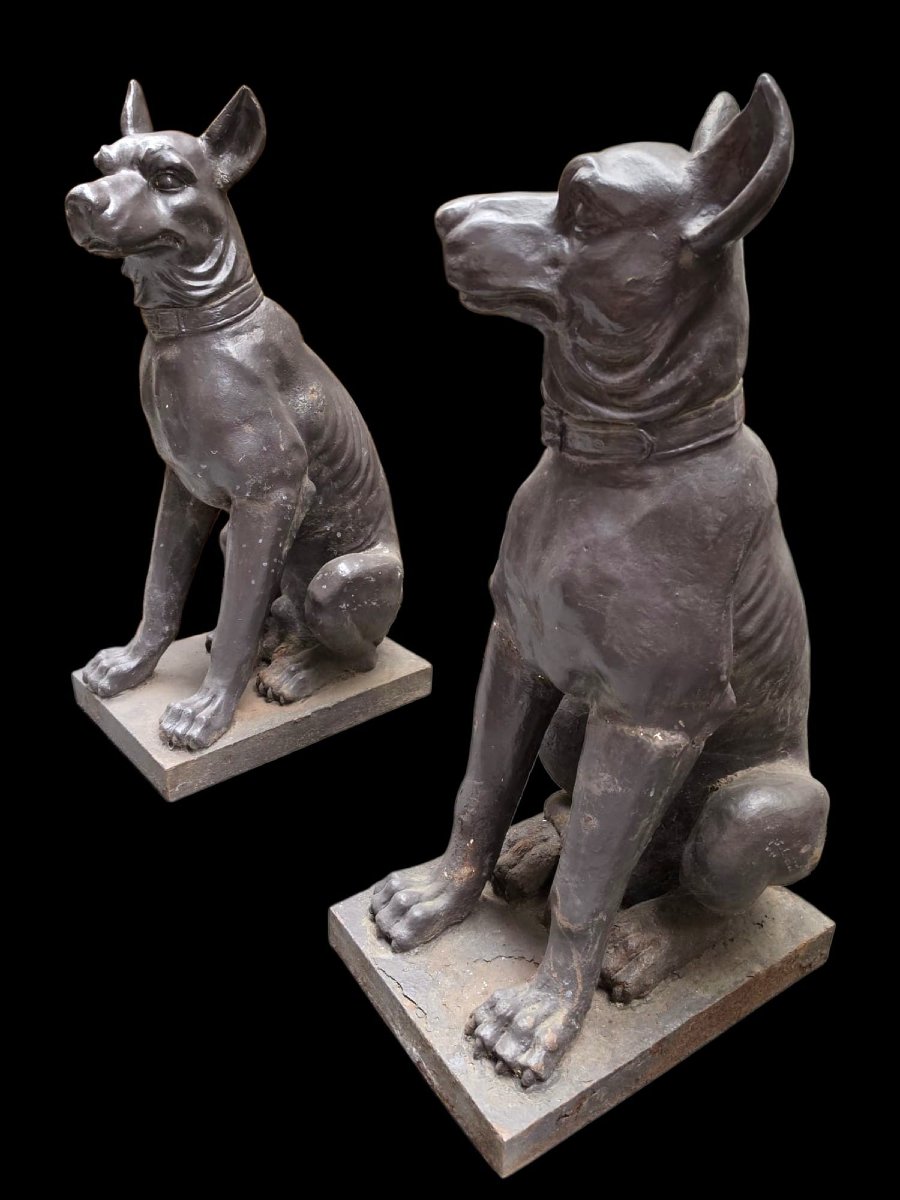 Pair Of Cast-iron Dogs -photo-7