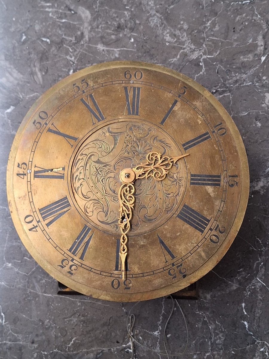 Horloge de parquet en noyer-photo-4