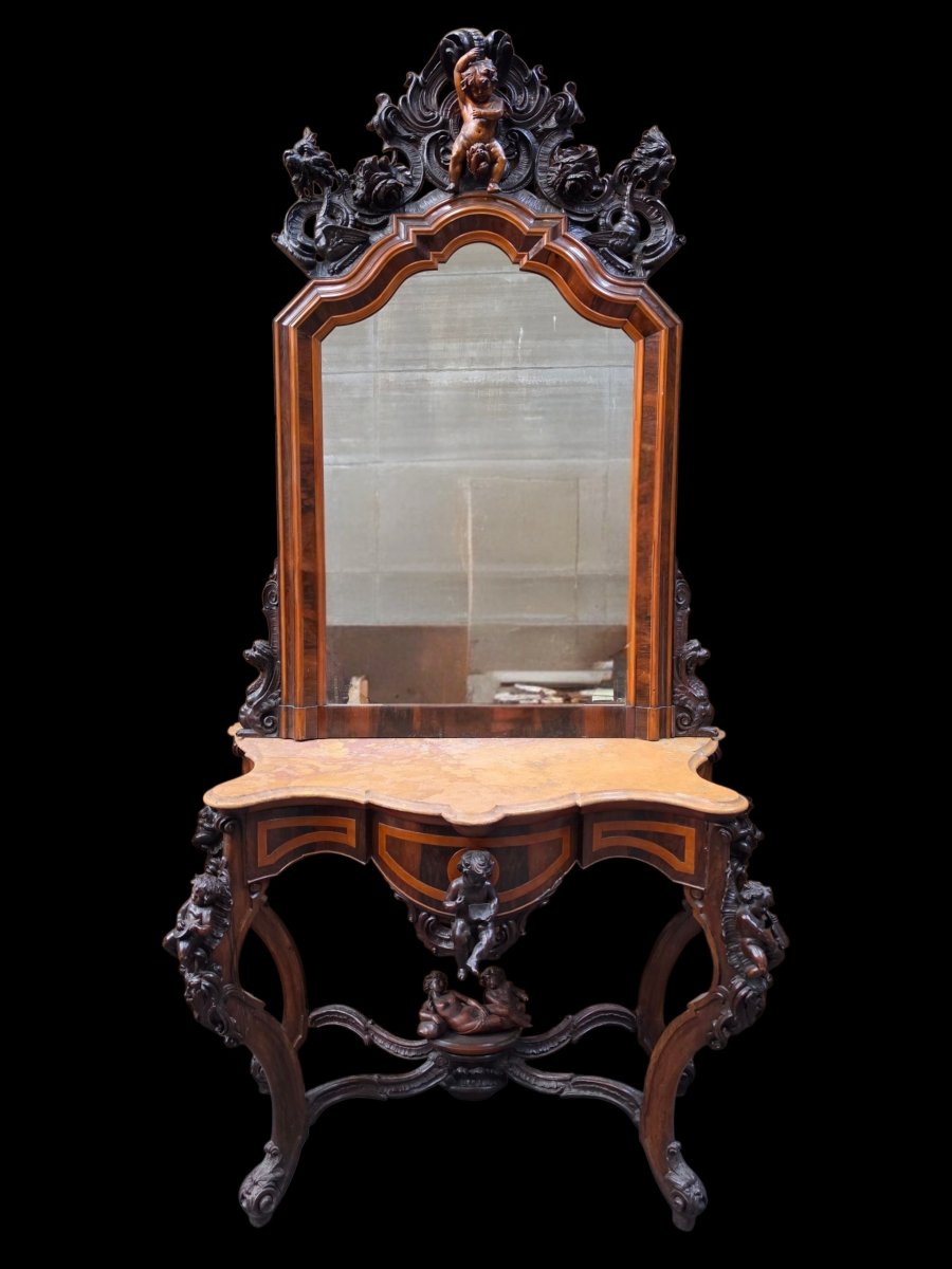 Walnut Console Table