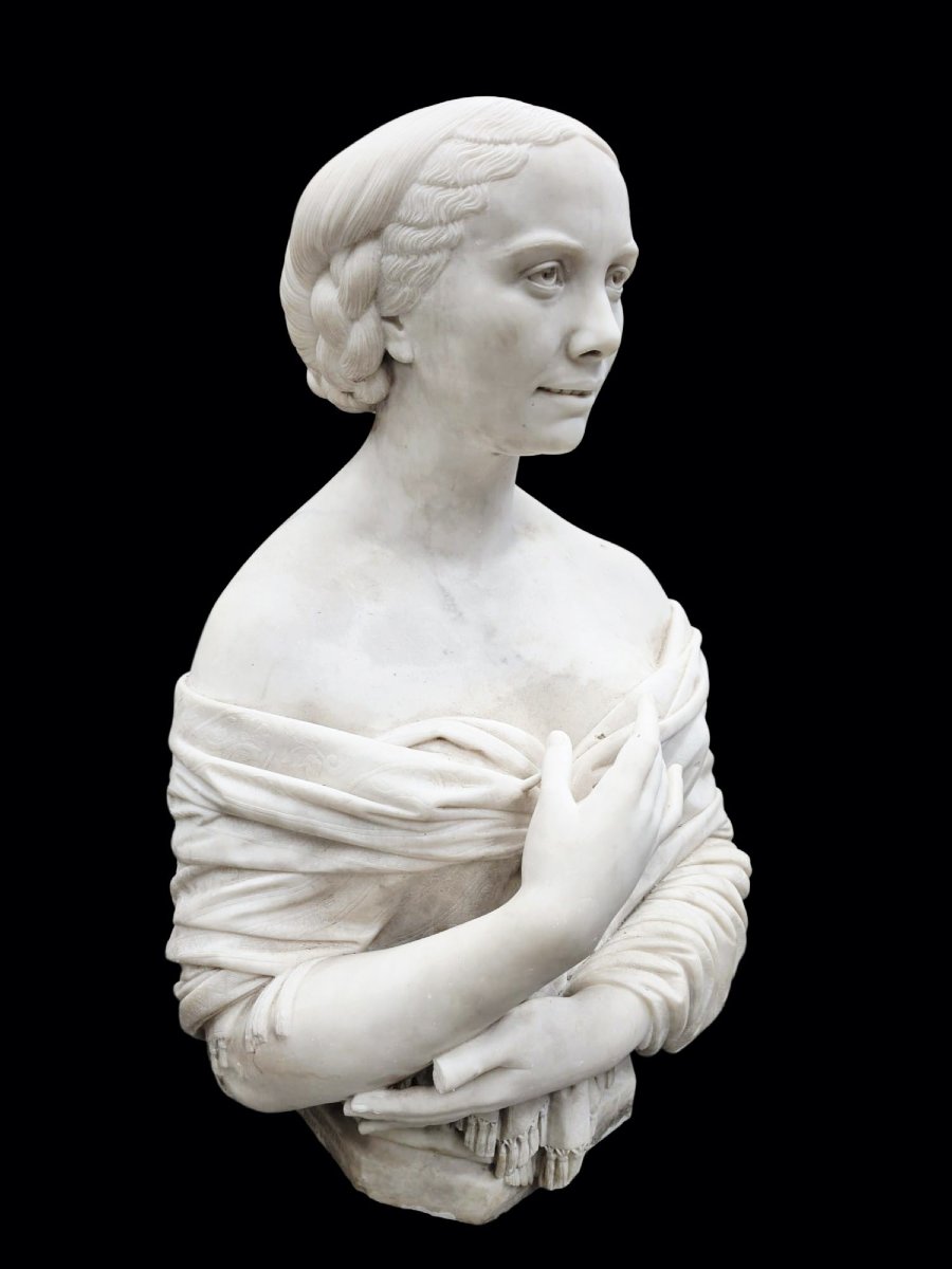 Bust Made Of Carrara Marble -photo-2