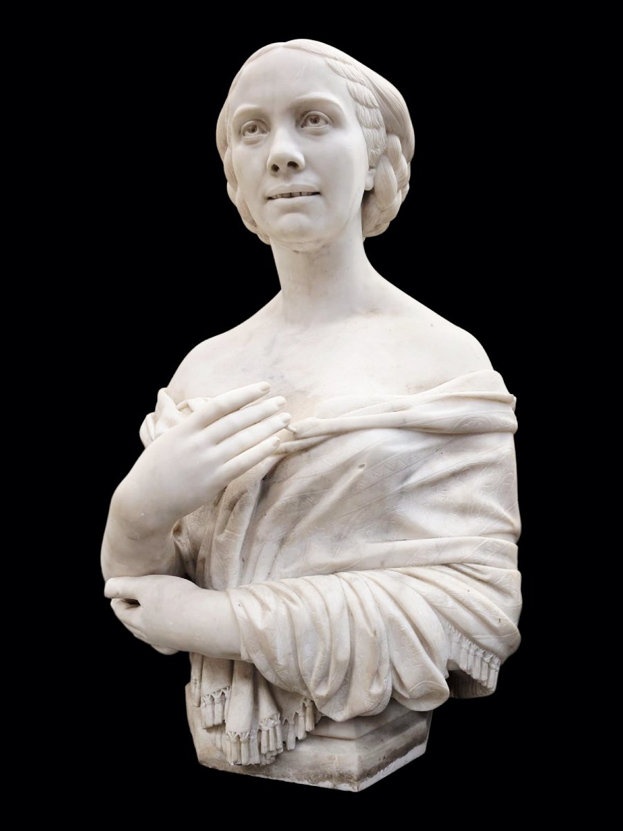 Bust Made Of Carrara Marble -photo-4
