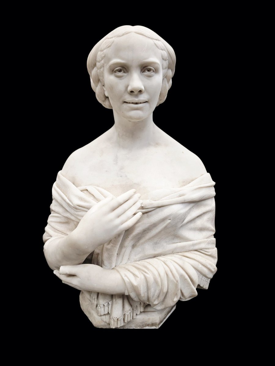 Bust Made Of Carrara Marble 