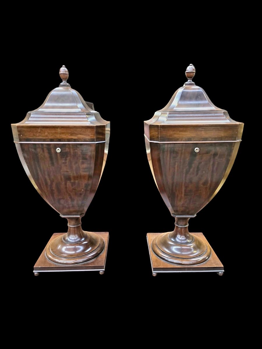 A Pair Of Covered Urns
