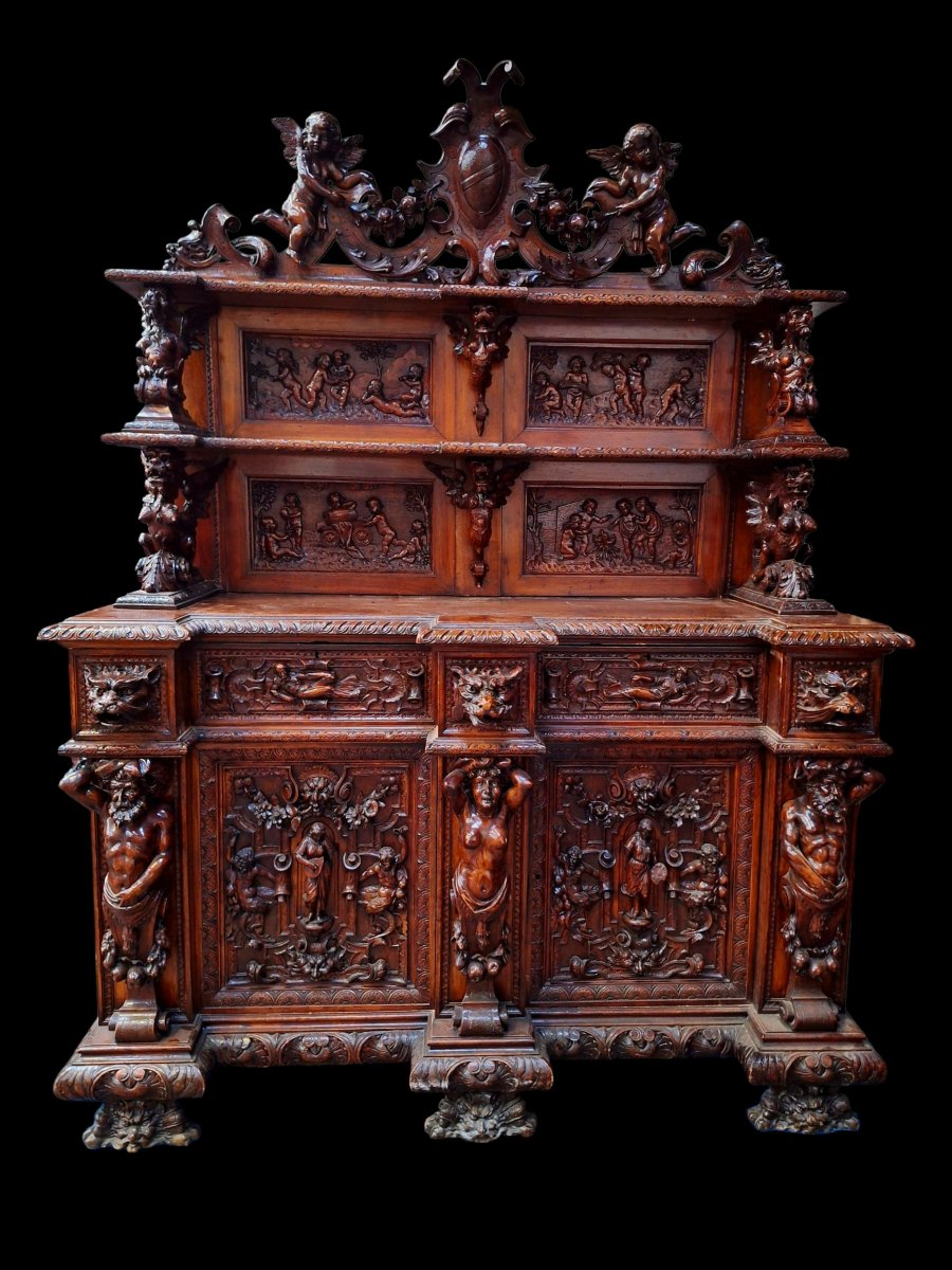 Meubles Neo-Renaissance en noyer -photo-3