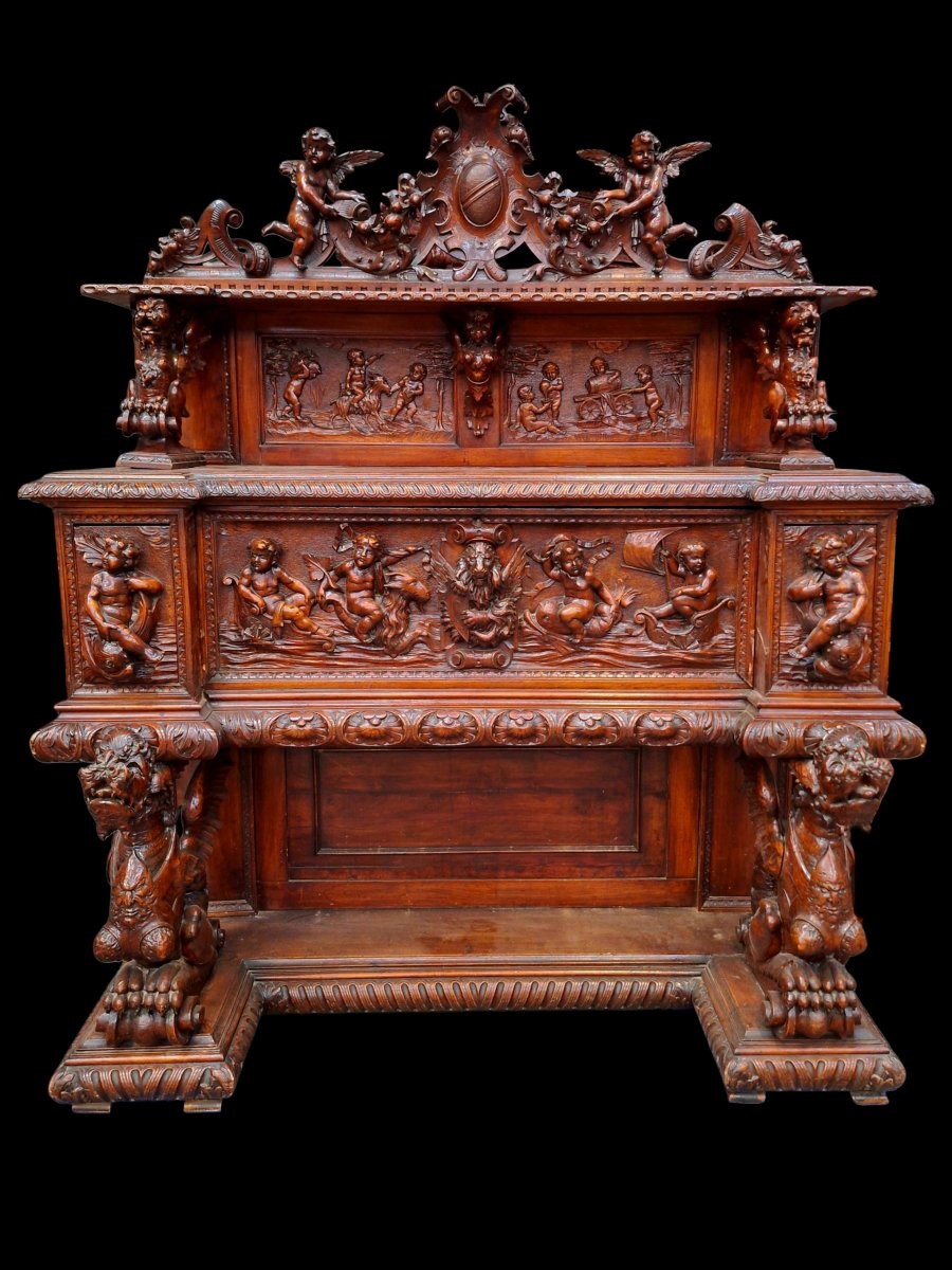 Meubles Neo-Renaissance en noyer -photo-4