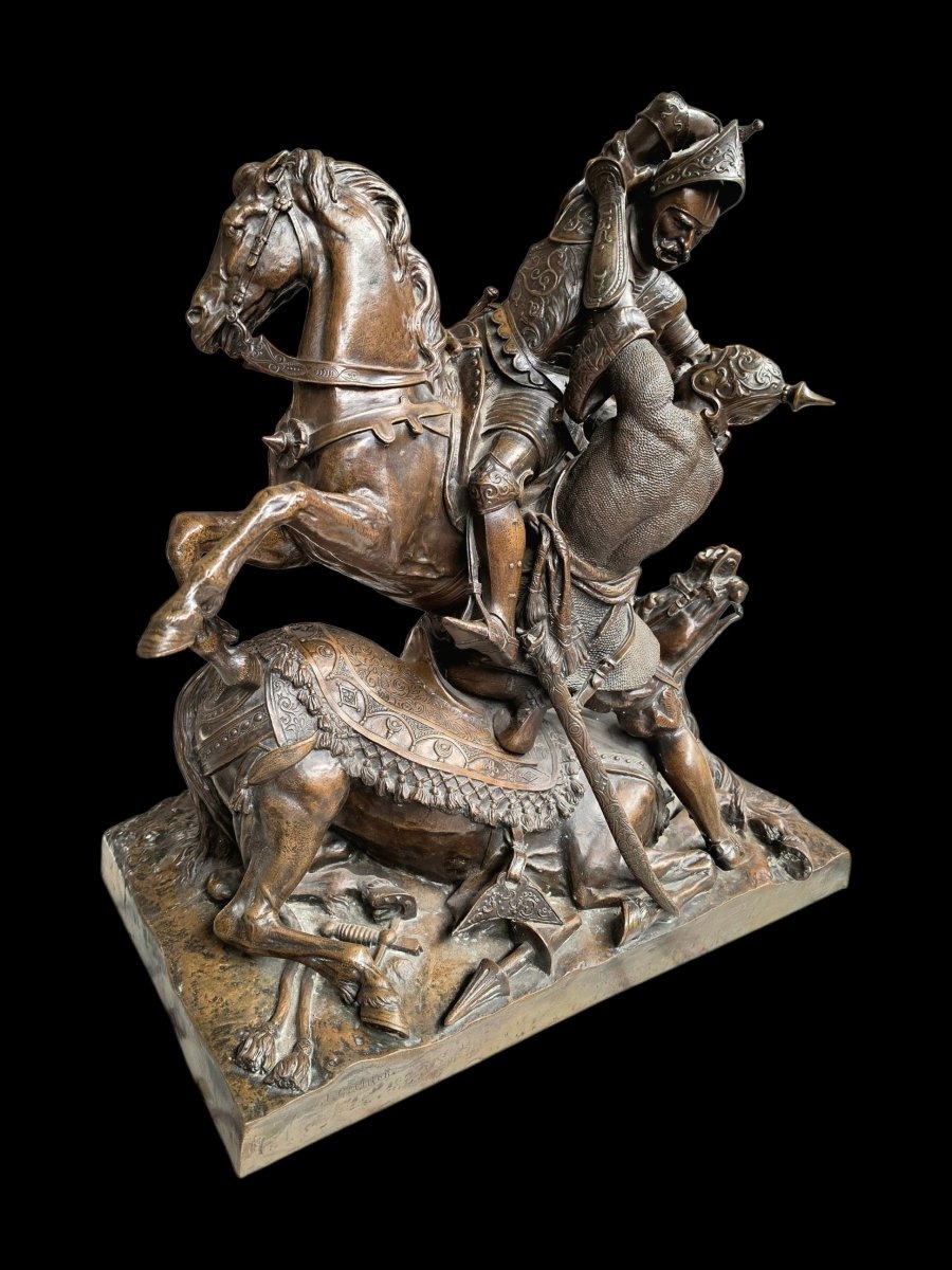 Bronze combat de Charles Martel-photo-2