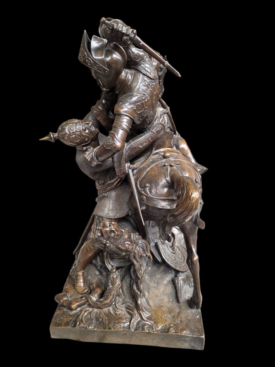 Bronze combat de Charles Martel-photo-2