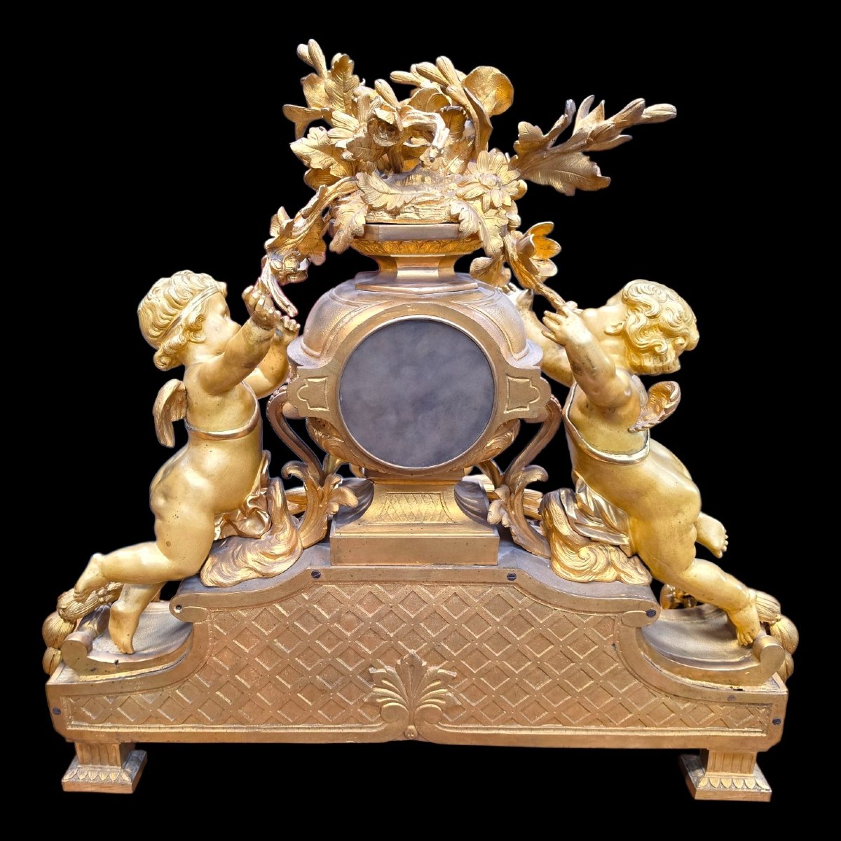 Gilded Bronze Chimney Set-photo-3
