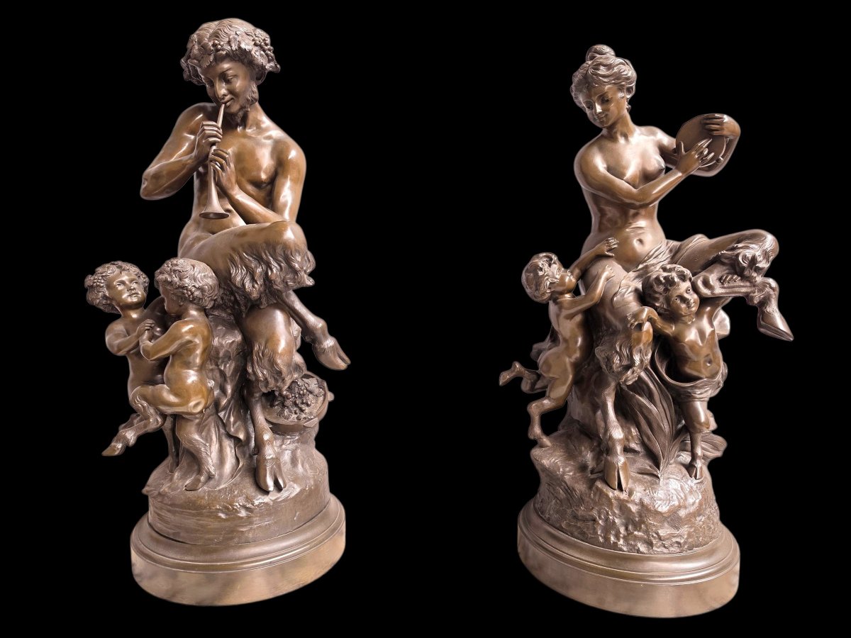A Pair Of Bronze Sculptures