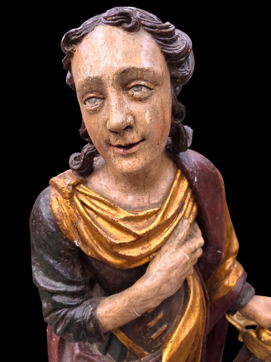 Polychrome Wooden Statue -photo-3