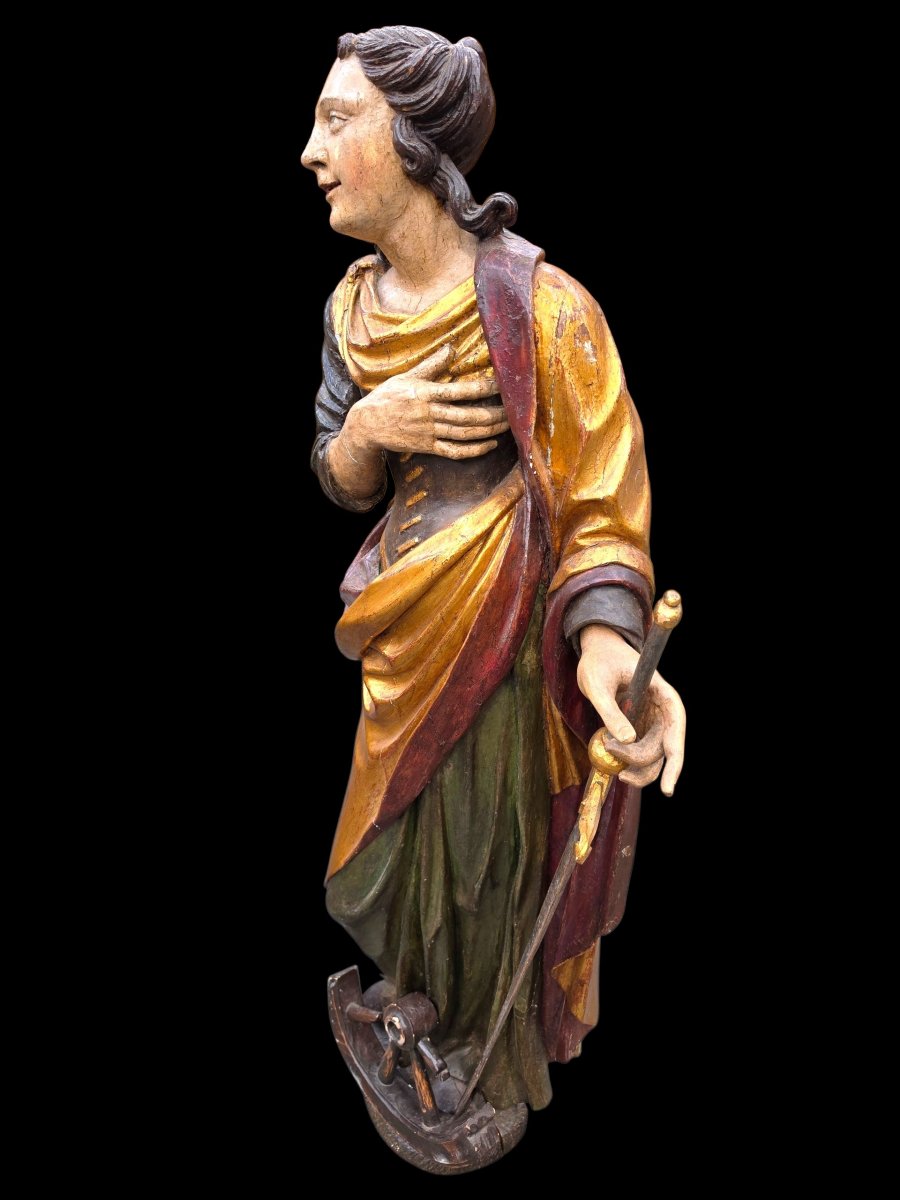 Polychrome Wooden Statue -photo-1