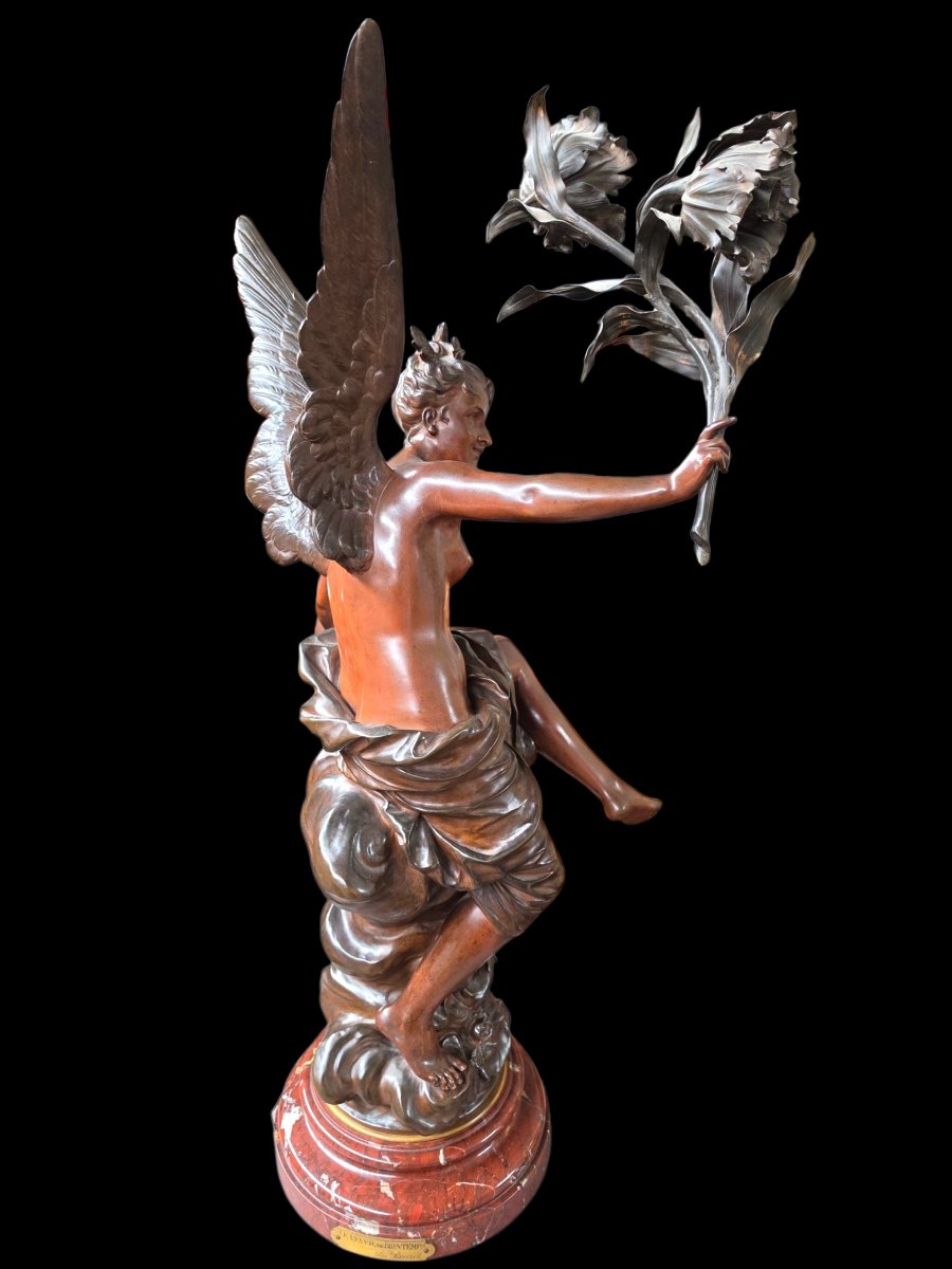 "the Awakening Of Spring" Bronze Floor Lamp-photo-5