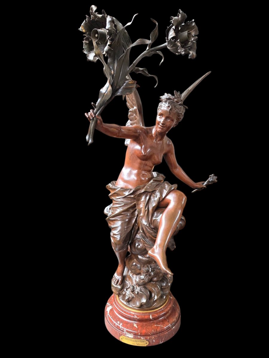 "the Awakening Of Spring" Bronze Floor Lamp