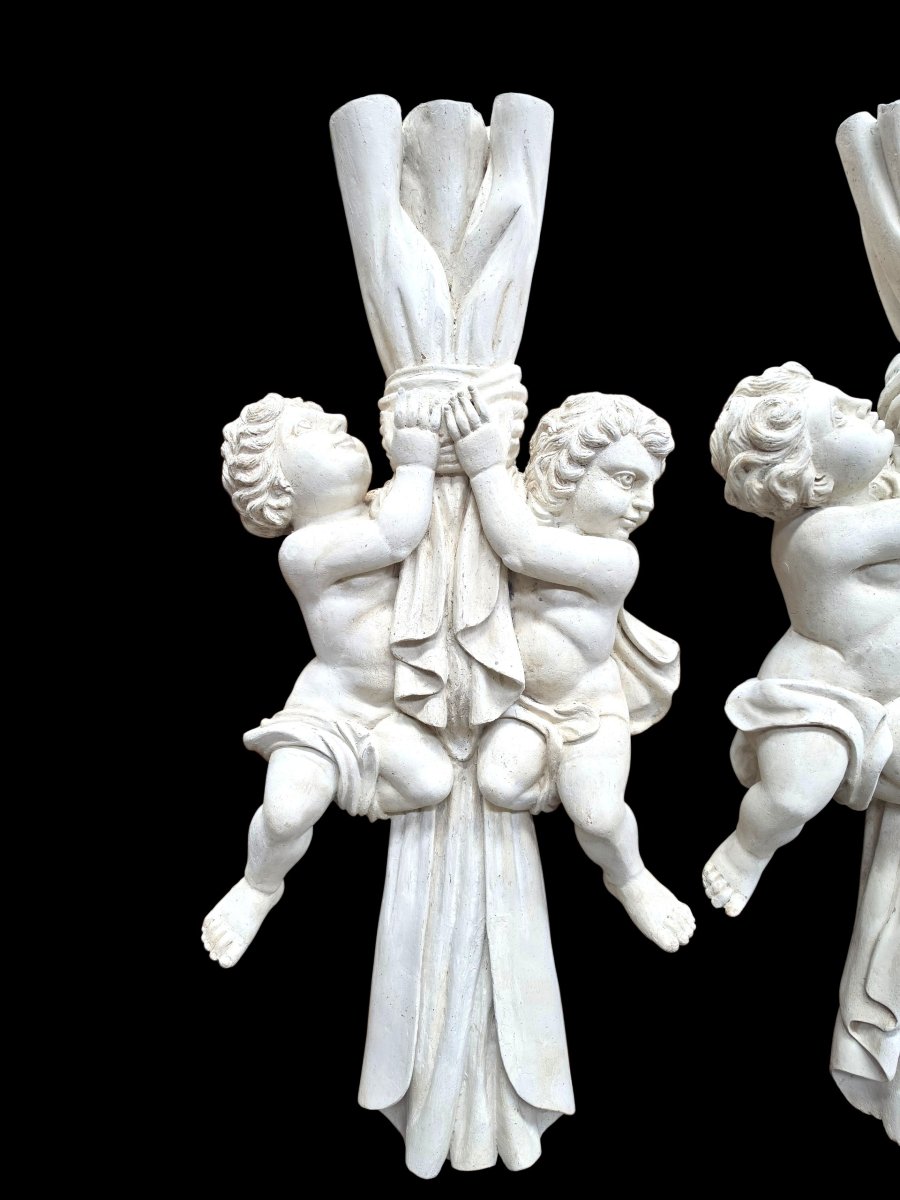 4 sculptures de chérubins -photo-2