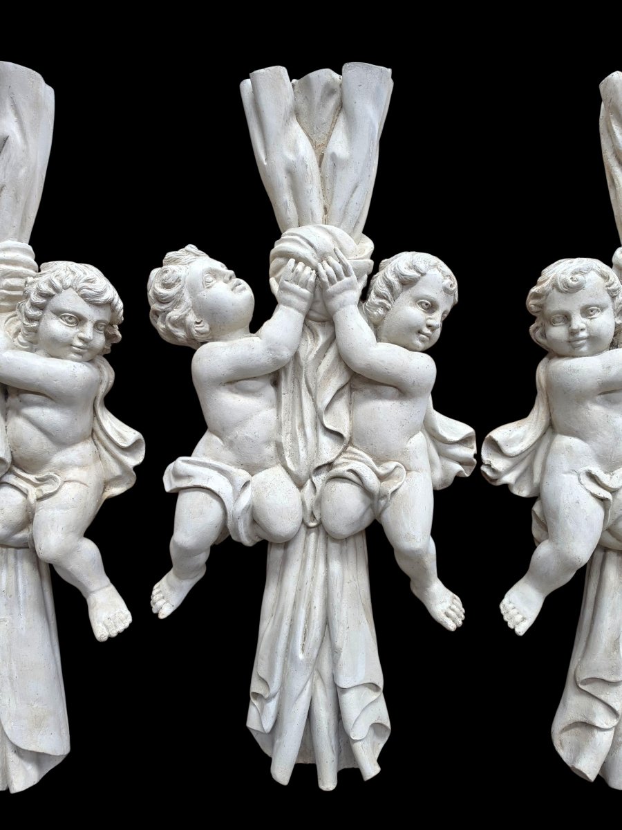 4 sculptures de chérubins -photo-3