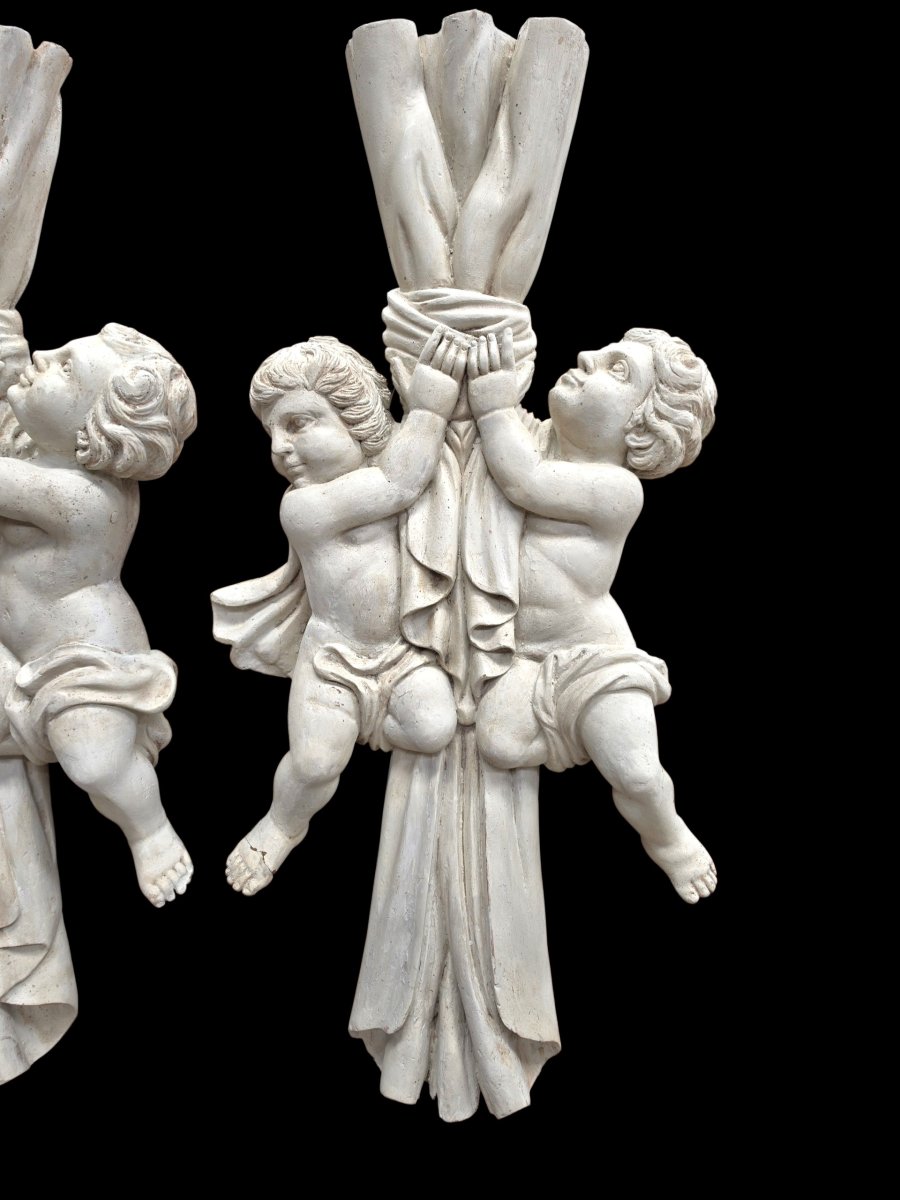 4 sculptures de chérubins -photo-4