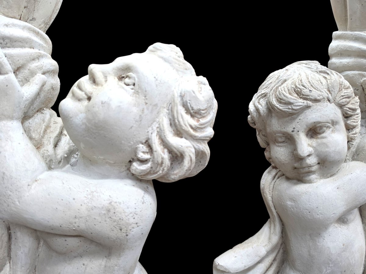 4 sculptures de chérubins -photo-2