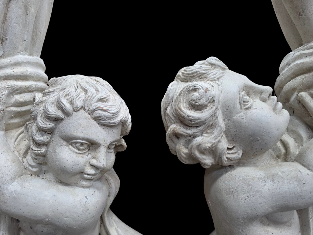 4 sculptures de chérubins -photo-3