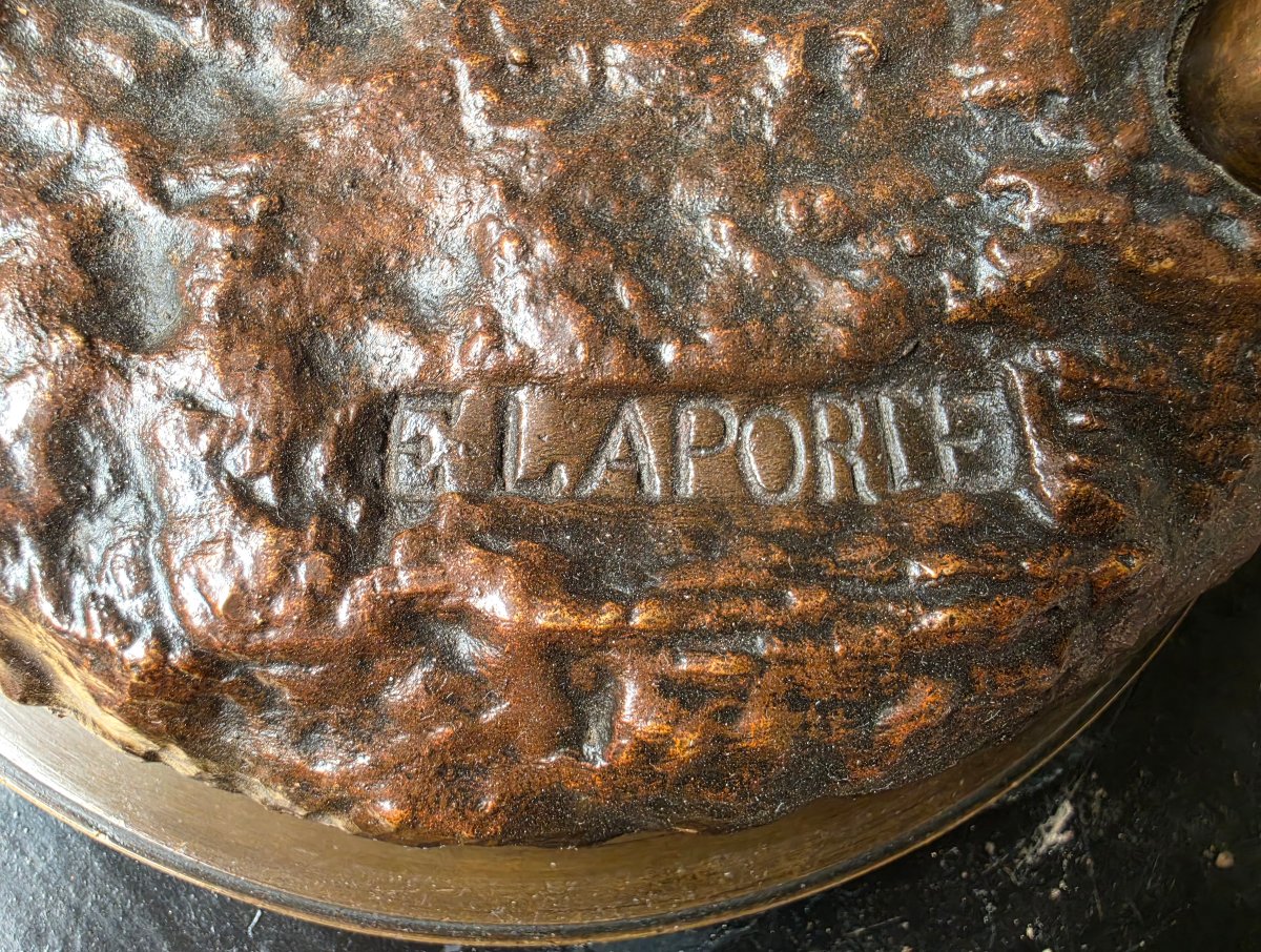 Bronze "l'enfant au coq"-photo-2