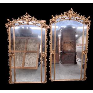 A "fake Pair" Of Large Louis XVI Style Mirrors. 