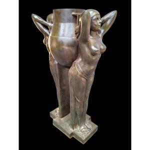 Solid Bronze Planter.