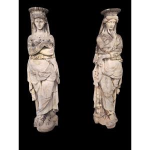 A Pair Of Caryatids