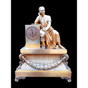 Thomire Gilded Bronze Clock