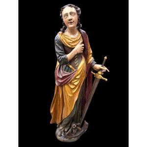 Polychrome Wooden Statue