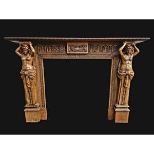 Oak Fireplace Mantle