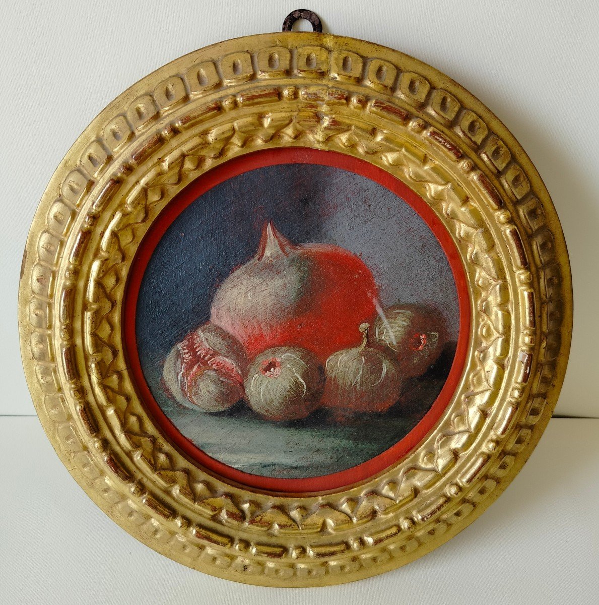Tableau h.s.p.  fin XVIII s.  &#039;&#039;Grenade et Figues &#039;&#039;  