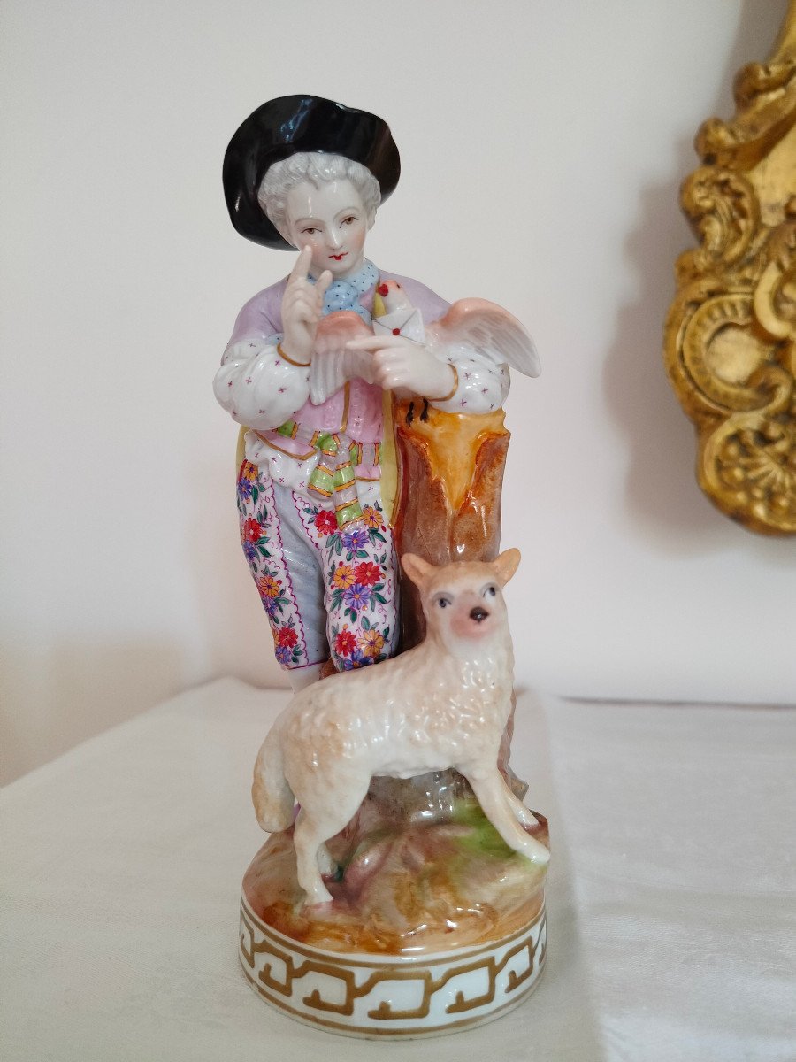 Statuette Meissen-messenger With Dove-photo-6