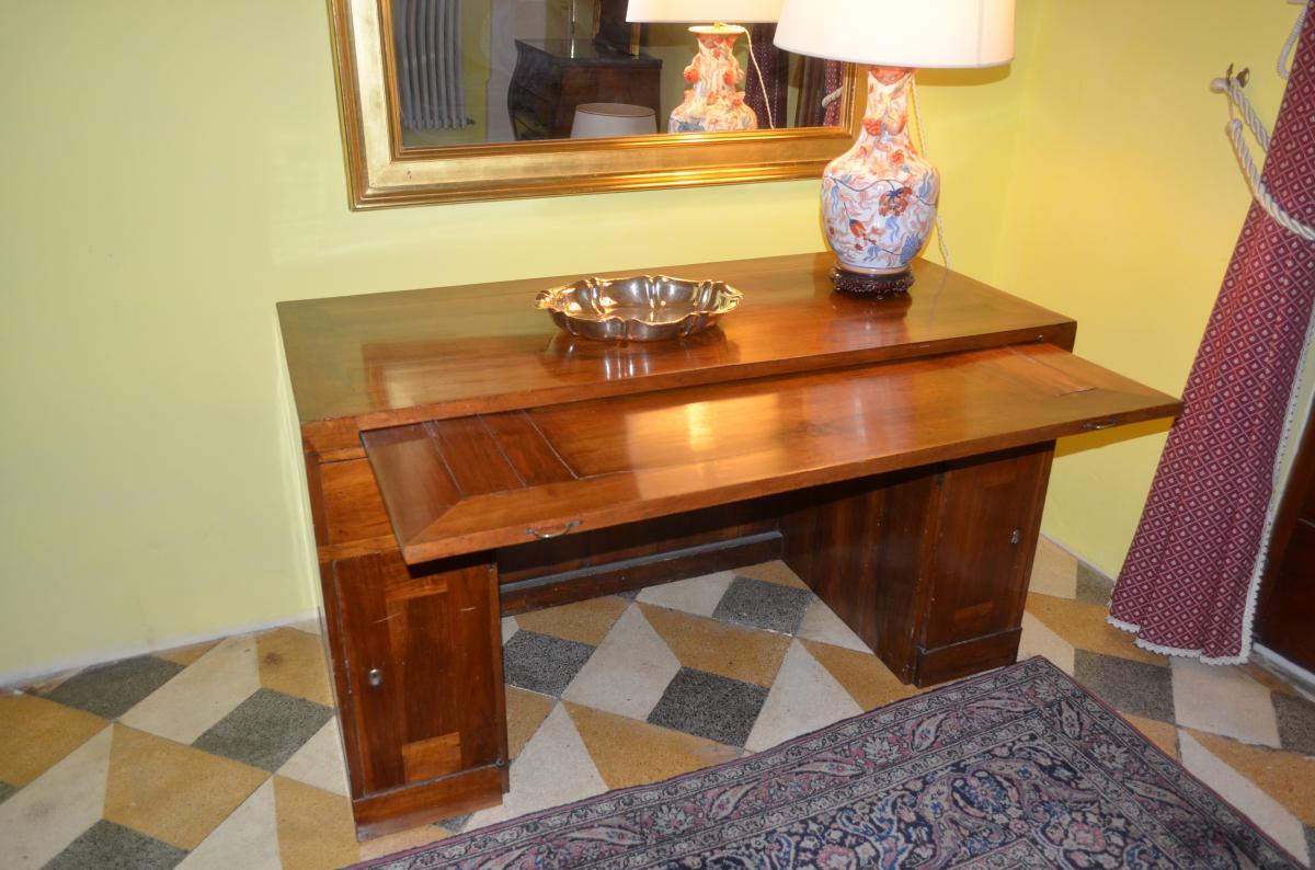 Bureau  Directoire noyer blond massif-photo-4