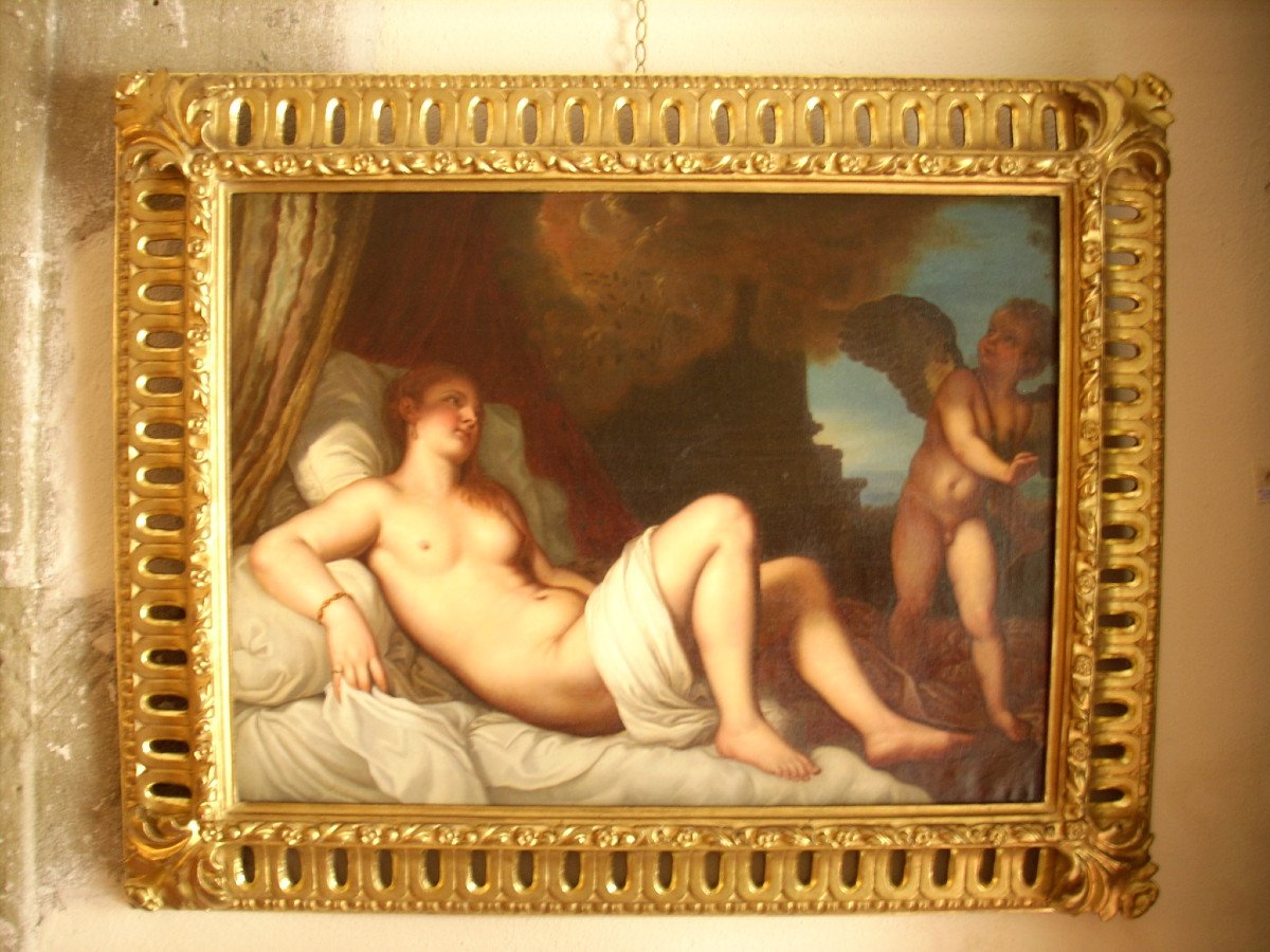 Danaé (école Titien) tableau, huile sur toile