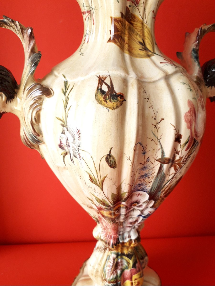 Vases en maiolique Antonibon  Nove Italie.-photo-4