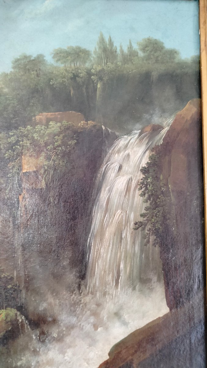 Cascade Landscape Painting Oil On Canvas -photo-3