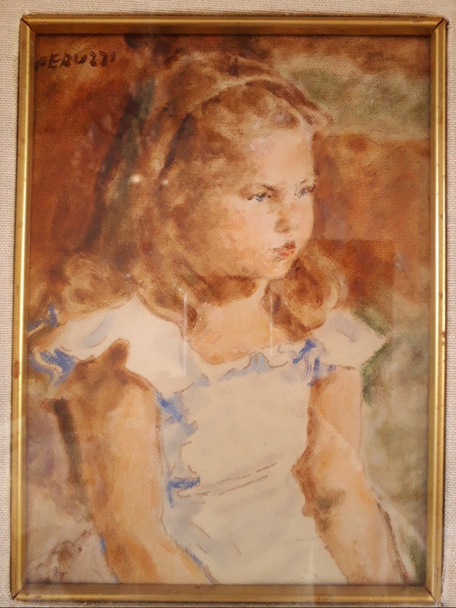 Portrait Of Little Girl,  Oil On Canvas 