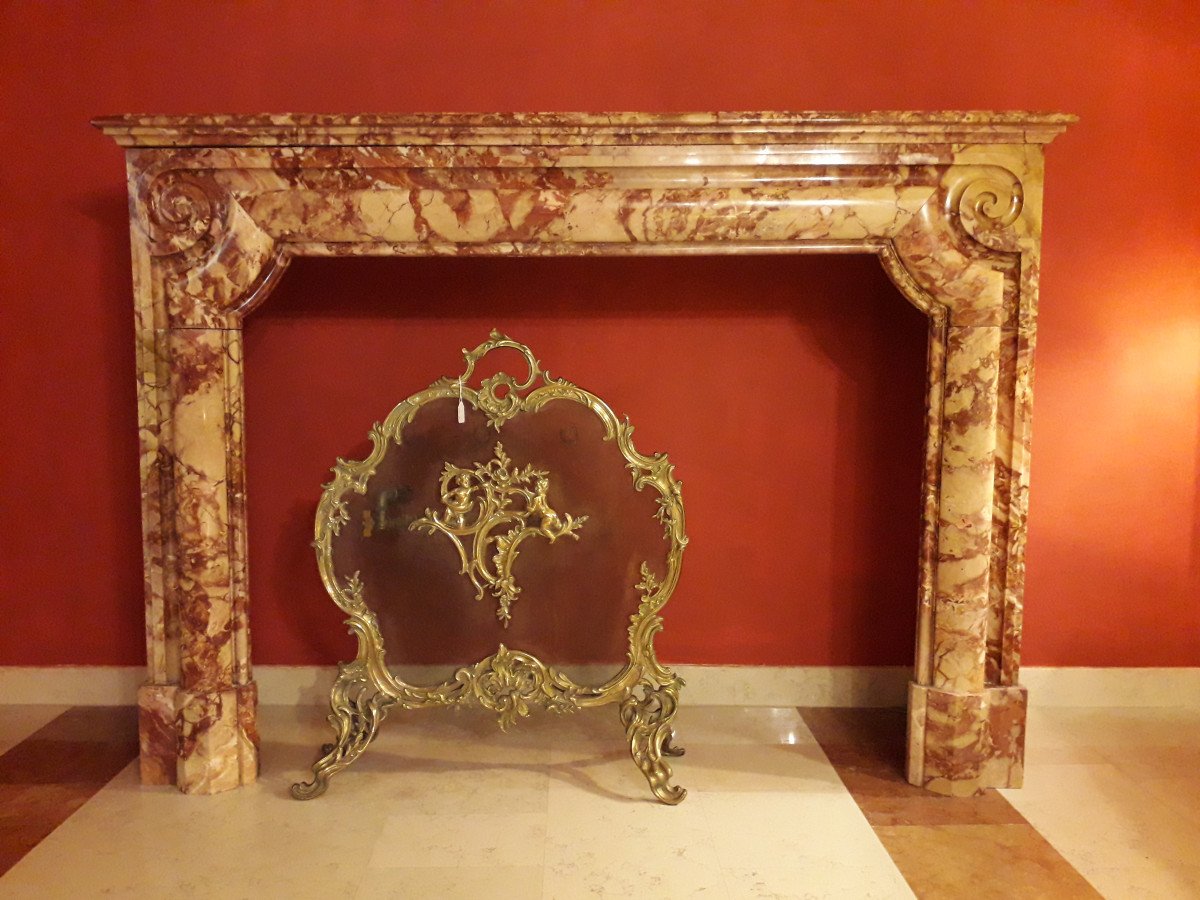 Red Marble Fireplace-photo-2