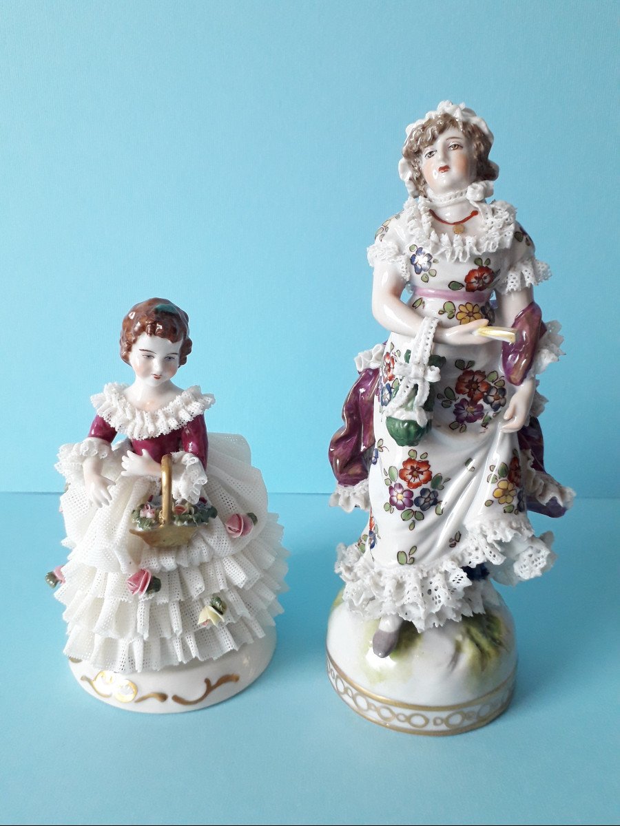 Statuettes-Porcelaine de Dresde et Sèvres.