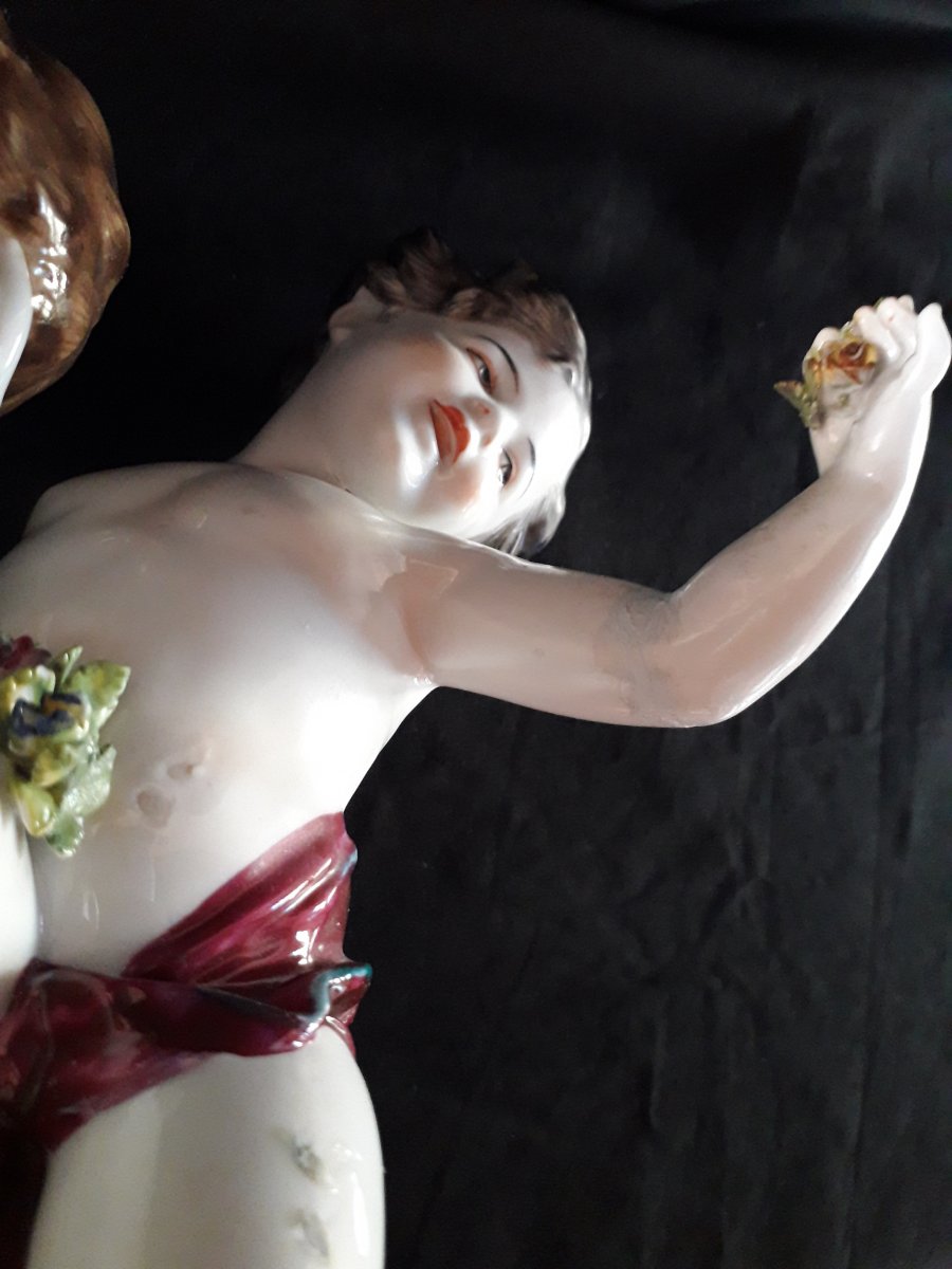 Putti, Statuine Capodimonte  Porcelain, Italy XIX -photo-2