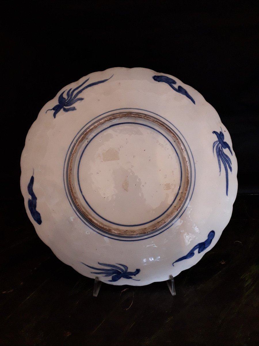 Plat Arita - porcelaine  Imari  Pér. EDO MEIJI - Diam. 31 Cm -photo-3