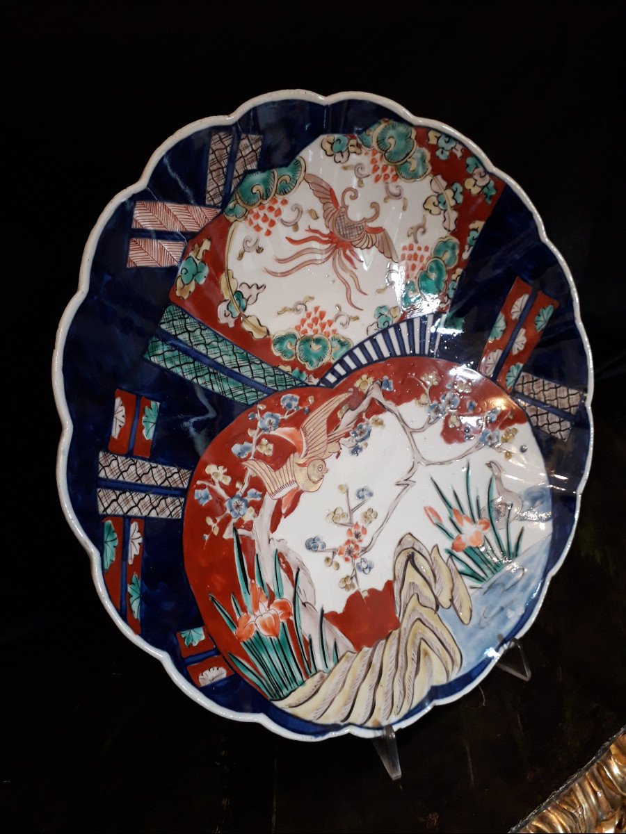 2 Plats  IMARI XIX  siècle -  Diam. 34 cm.-photo-3