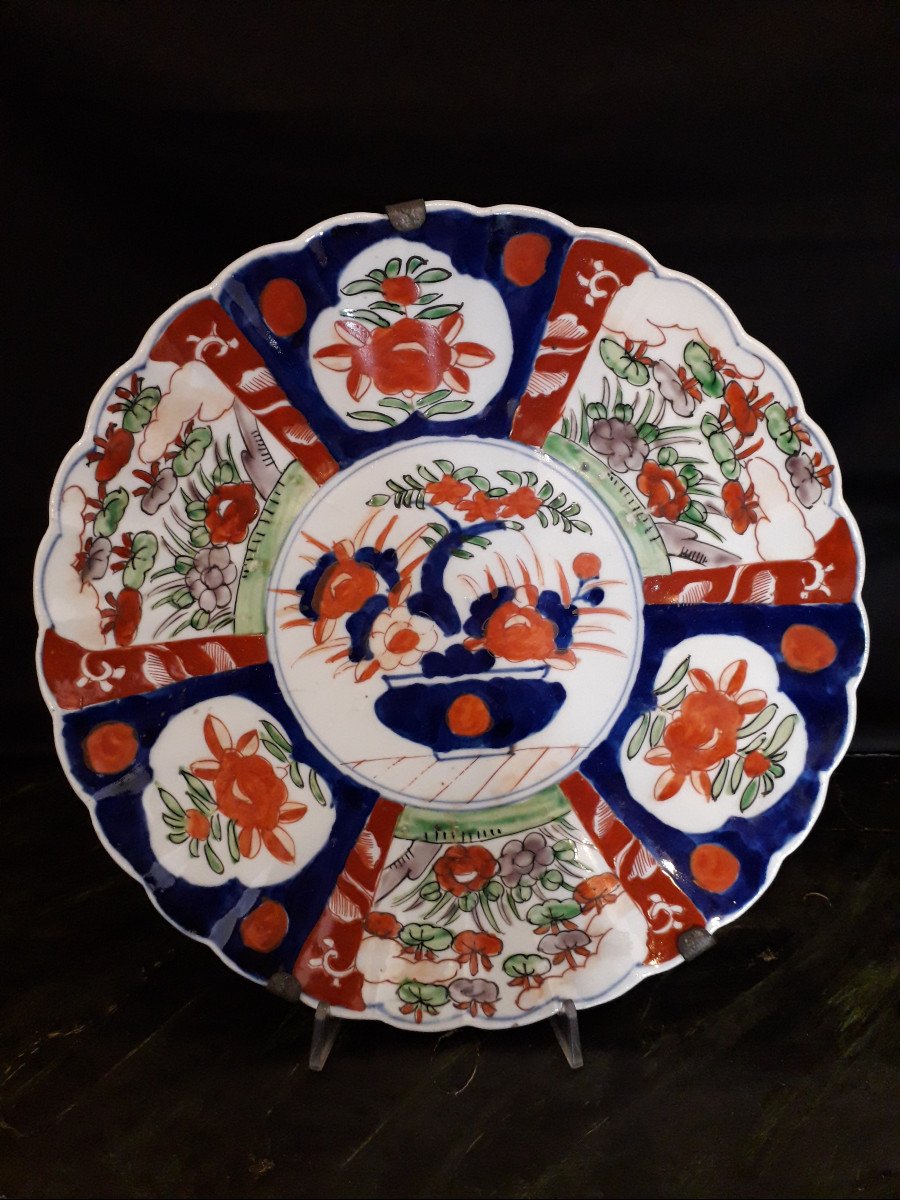 2 Plats  IMARI XIX  siècle -  Diam. 34 cm.-photo-1