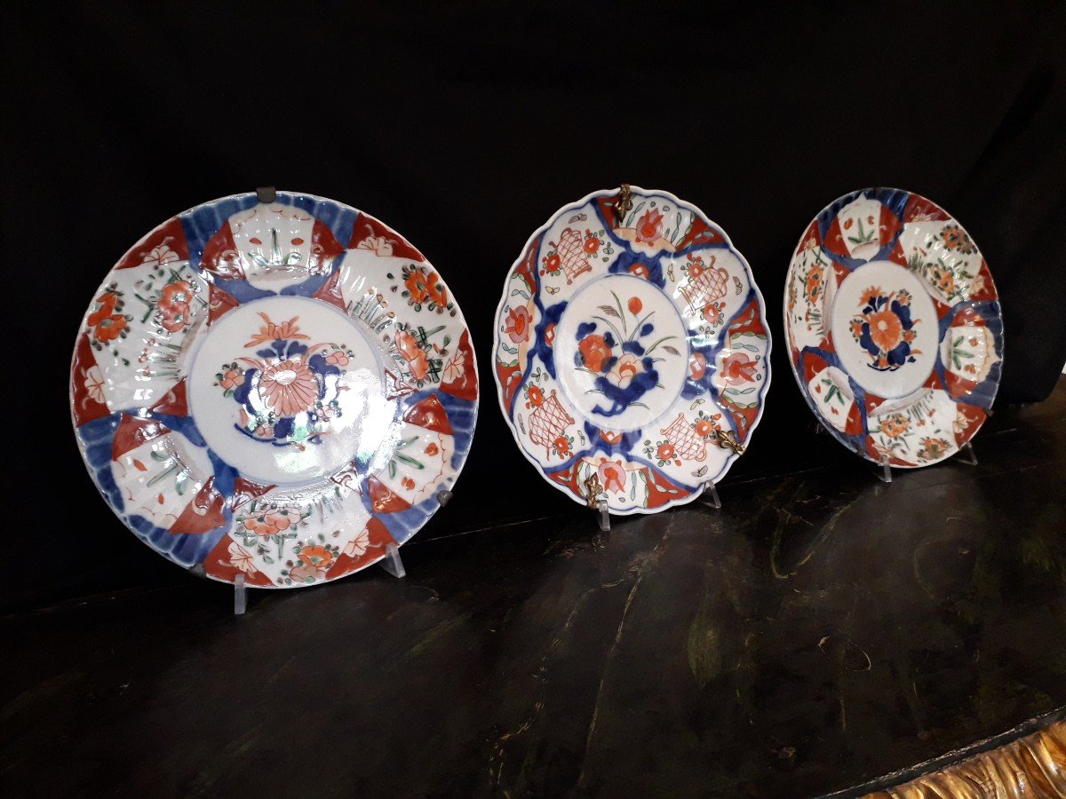 Plates  Arita Imari Porcelain Diam. 21,5 Cm-photo-2