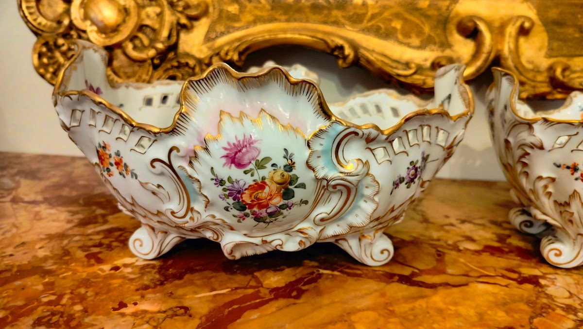  JATTES  en Porcelaine  de SAXE et DRESDEN - Fin XIX siècle-photo-4